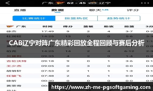 CAB辽宁对阵广东精彩回放全程回顾与赛后分析
